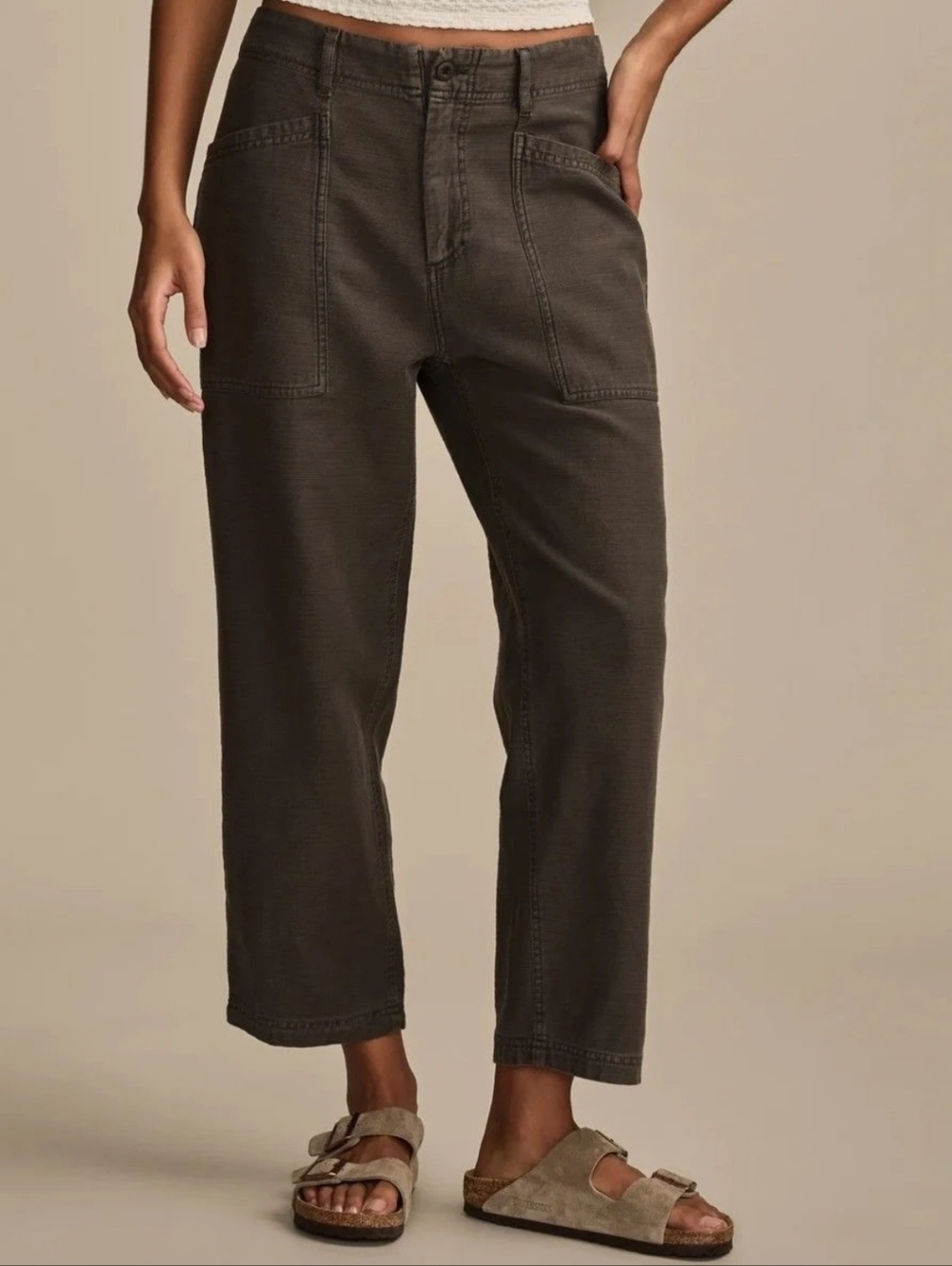 Easy Pocket Utility Pants in Raven - Lucky Brand